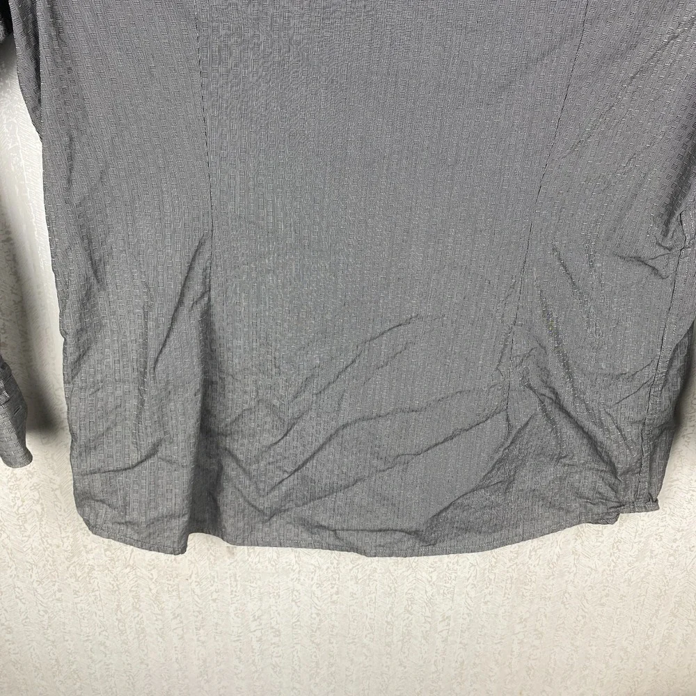 Marc Anthony Mens Gray Slim Fit Everyday Comfort Button Up Collared‎ Shirt Sz XL